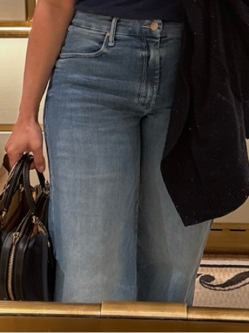 MOTHER Women's Light Blue Flare Jeans